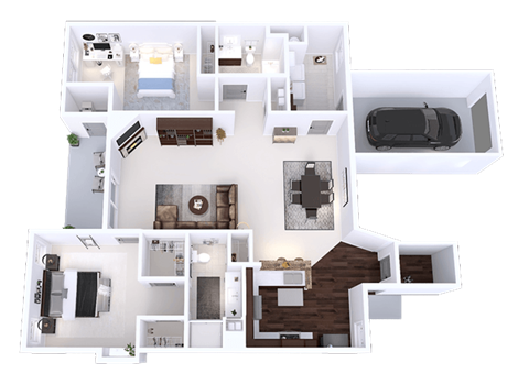 a rendering of a floor plan of a house